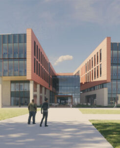 Rendering of the new Library Classroom Building