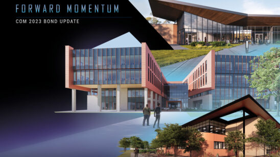 Collage of three buildings