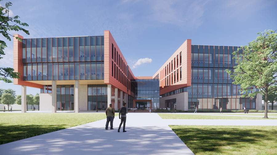 3D rendering of the new Library and Learning Center building