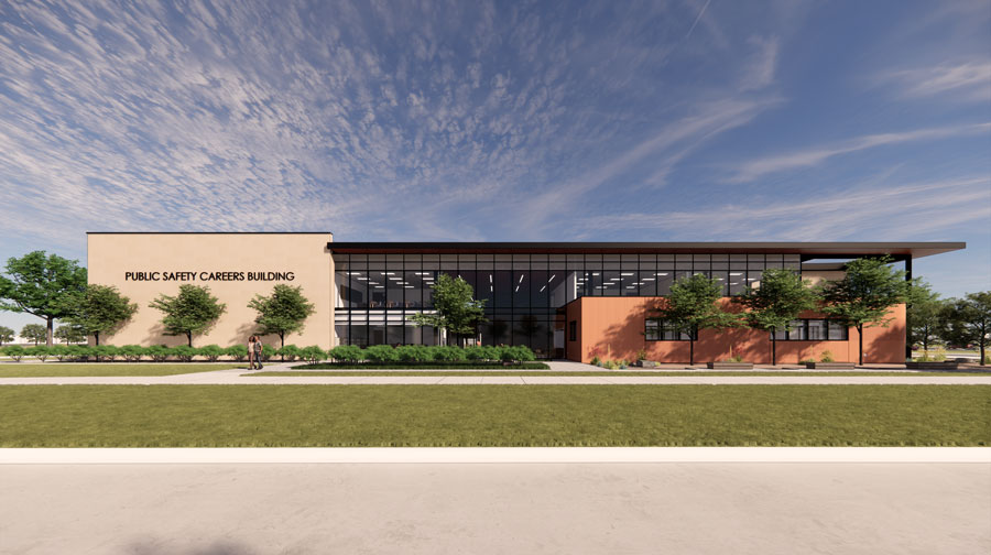 Public Safety Building 3d rendering